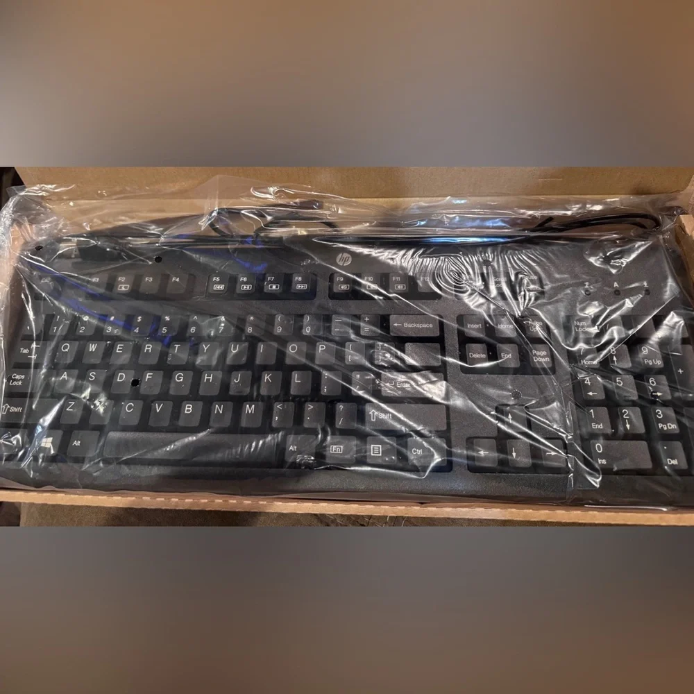 HP- Black Wired Keyboard NIB